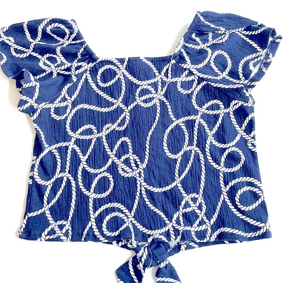 Zara Girl Blue Rope Top, Size 5 - Picture 3 of 4